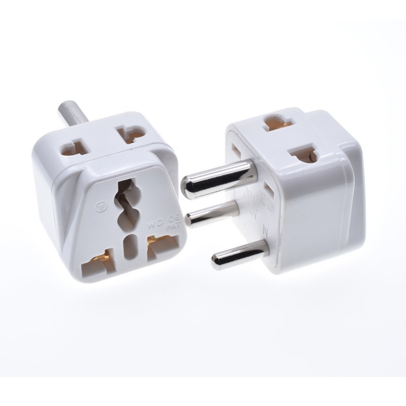 Universal to South Africa Plug Adapter 2 in 1 EU UK US toType-D round 3 pins Power Socket Converter For India Pakistan Sri Lanka