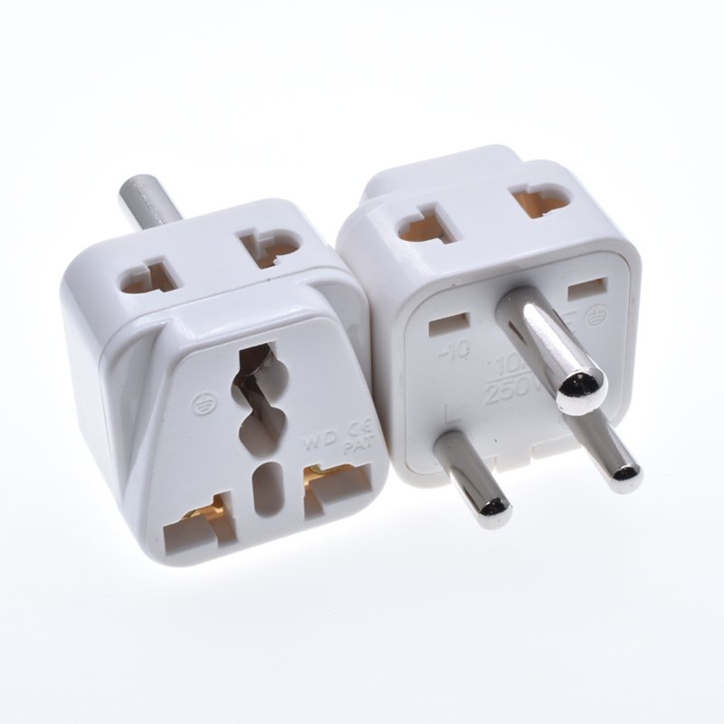 Universal to South Africa Plug Adapter 2 in 1 EU UK US toType-D round 3 pins Power Socket Converter For India Pakistan Sri Lanka