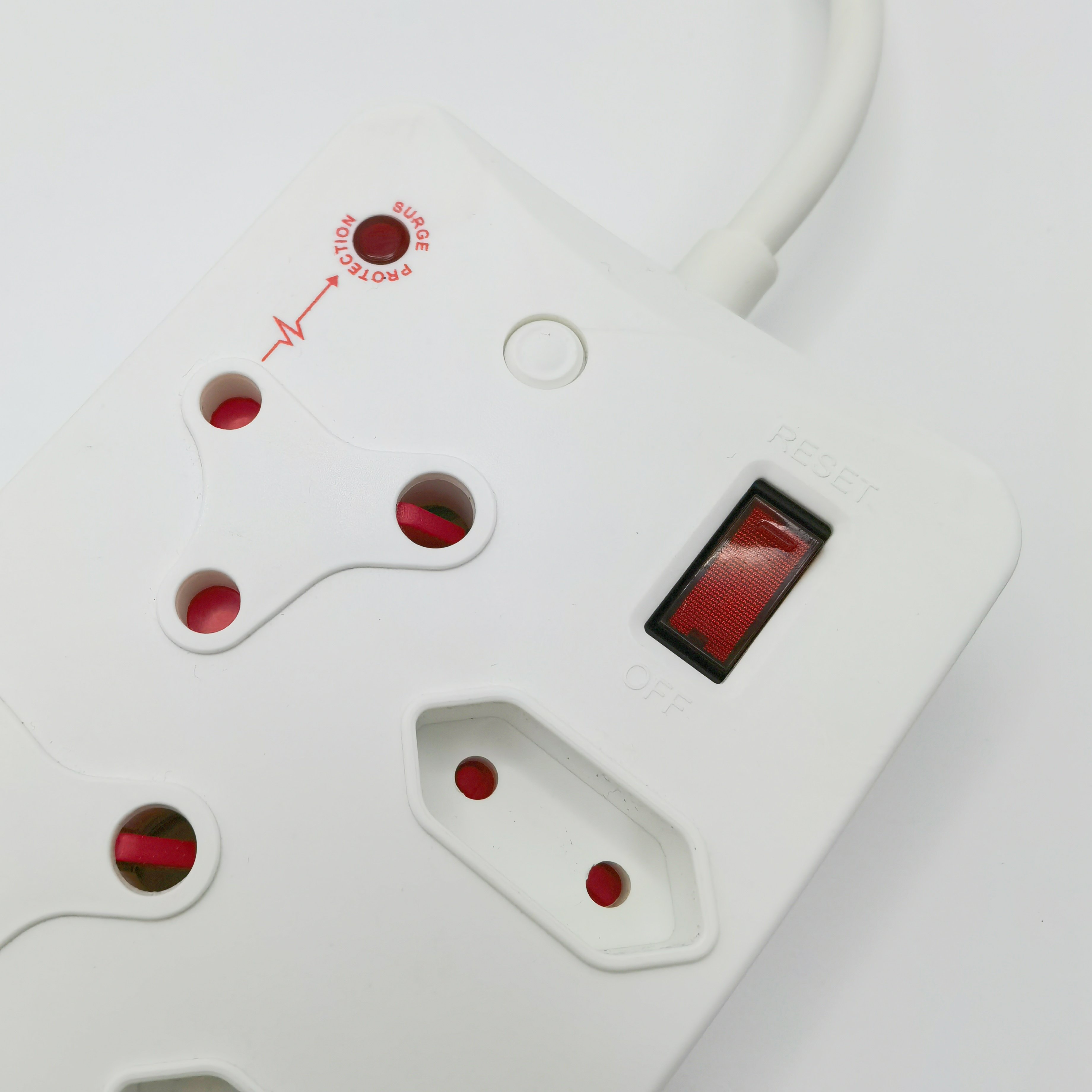 Household Table South Africa Multiple Power Strip Surge Protector 9 Way Outlets Electrical Plug Socket with 2 USB Charger
