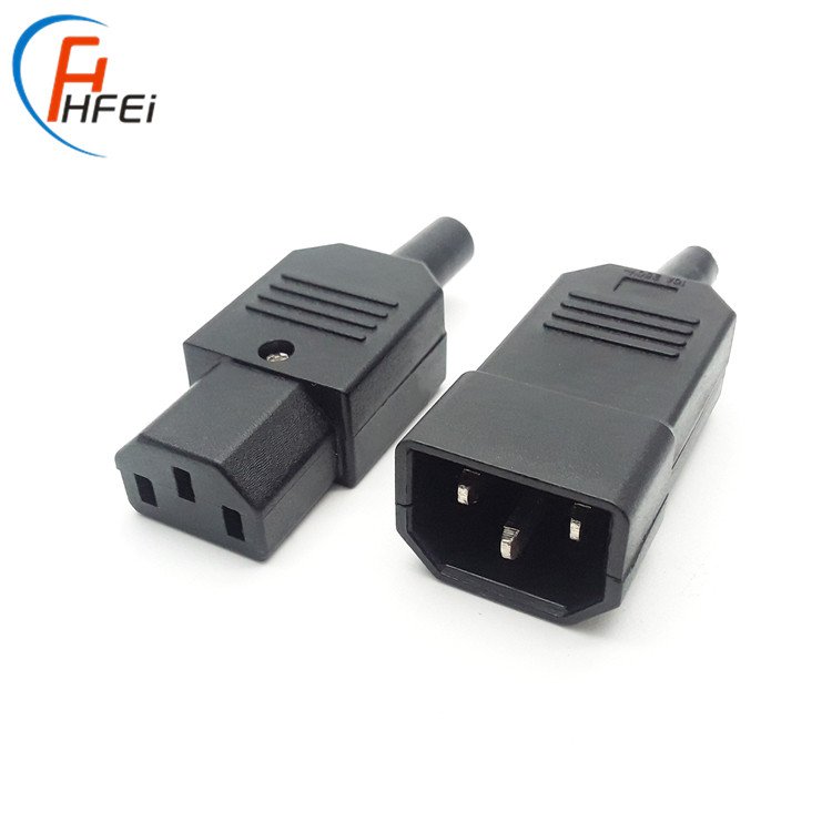 iec 320 connector c13 c14 plug top quality solid copper AC socket plug iec c14 plug iec inlet socket