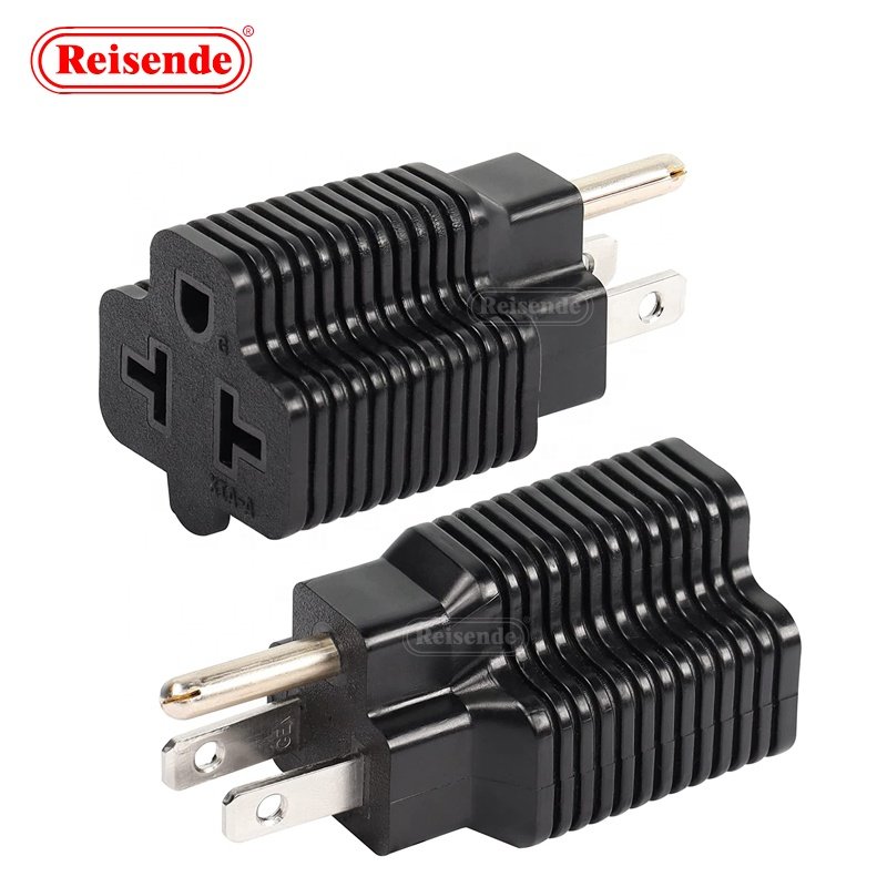 5-15P to 5-20R Plug Adapter Type-A 15 Amp Household Industrial Converter T-Blade Conversion Plug