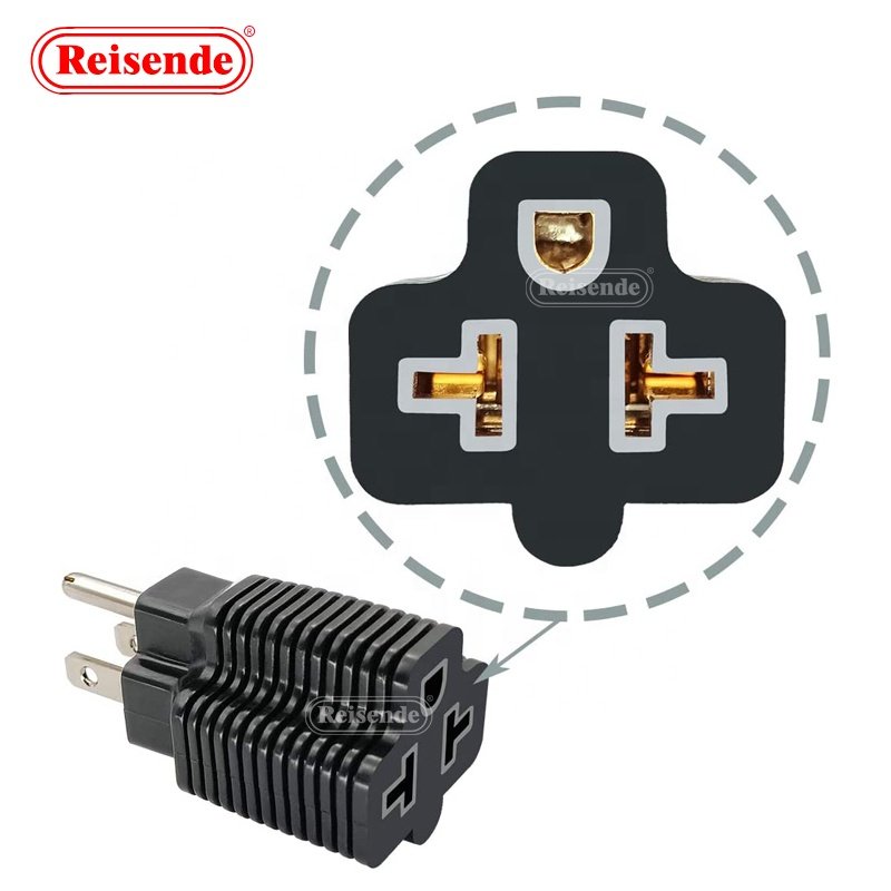 5-15P to 5-20R Plug Adapter Type-A 15 Amp Household Industrial Converter T-Blade Conversion Plug