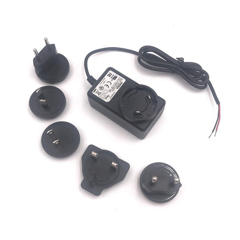OEM 12V0.5A 12V1A 12V2A interchangeable plug ETL KC PSE CE European United States UK Korea Japan 6W12W24W power adapter