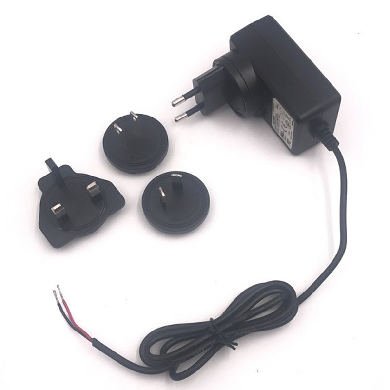 OEM 12V0.5A 12V1A 12V2A interchangeable plug ETL KC PSE CE European United States UK Korea Japan 6W12W24W power adapter