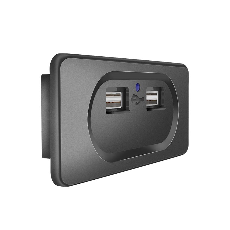 5V 3.1A Built Car Bus Double Plug Socket 2 Usb 3.1A Charge Car Usb Socket 12V Outlet With Usb And Type C