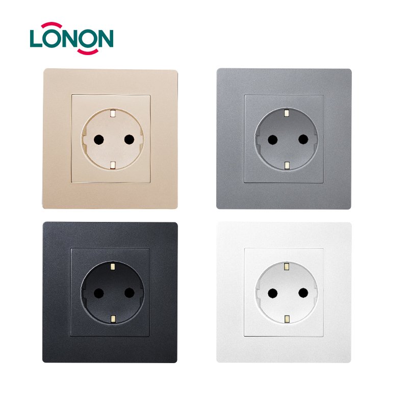 16A Europe Power Outlet, 86mm white panel Russian Federation AC 110V-250V Embedded EU Standard Electric plug Wall Socket