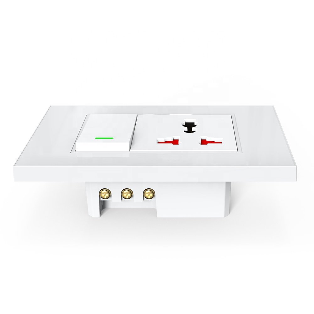 Tuya zigbee switch plug neutral socket support alexa google home app smart control wall socket 220v 240v