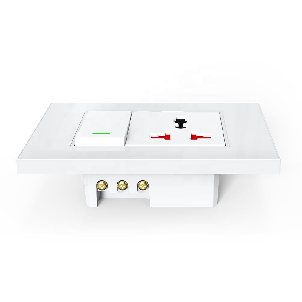 Tuya zigbee switch plug neutral socket support alexa google home app smart control wall socket 220v 240v