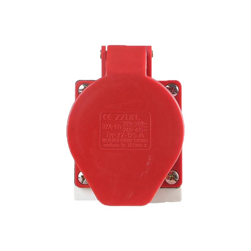 Exposed industrial socket ZZ125 3P+N+E 380V 32A IP44 five core waterproof plug socket