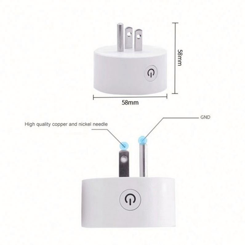 Wifi Smart Socket Plug With Mobile APP Remote Control From Anywhere Compatible With Google Home & Alexa