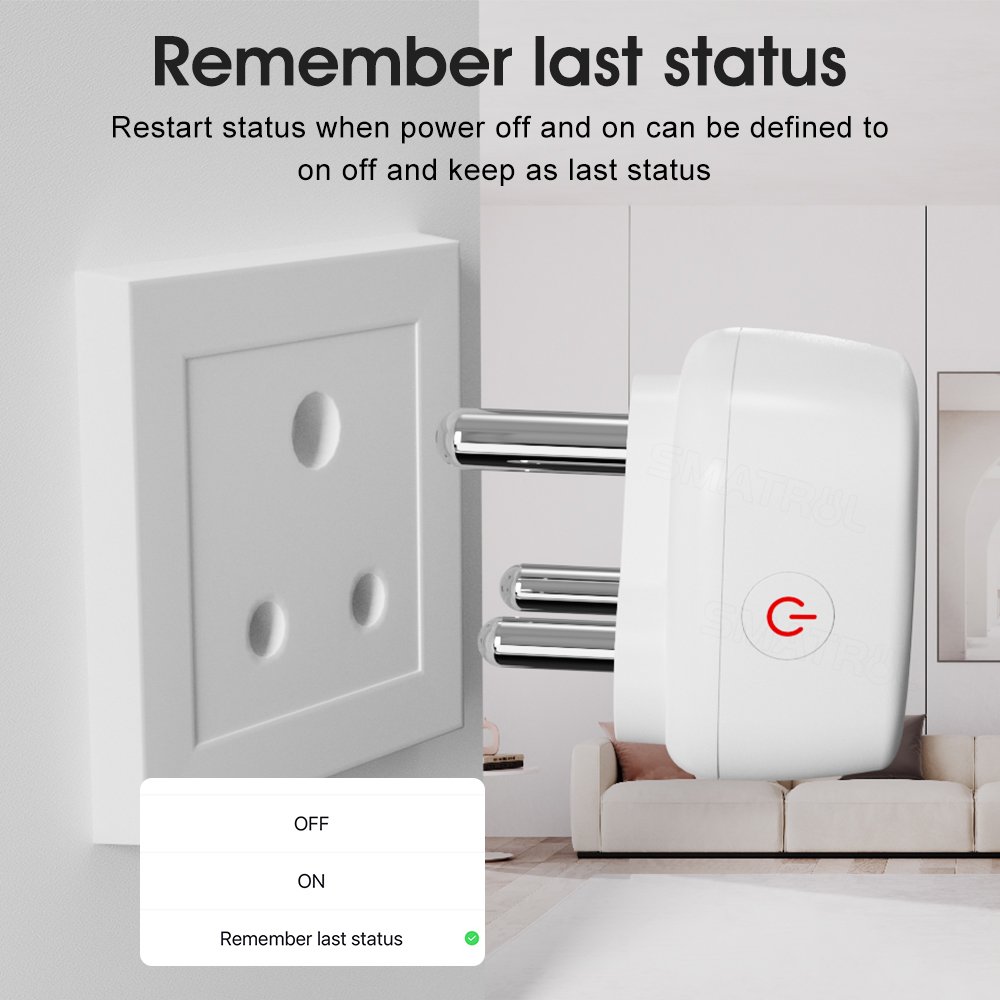 3 Pin Plug South Africa To Eu Uk Us Outlet Adapter Power Monitor Smart Life 16A Universal Heavy Duty Tuya Wifi Smart Socket