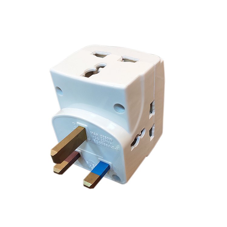 Universal electric adaptor 3 way multi pin travel plug adapter