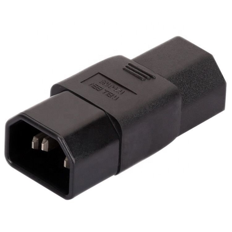 IEC320 C14 to C5 C6 C7 C8 C13 C15 C19 C20 C21 Plug Connector 10A 16A 250V PDU UPS Power Socket Adaptor Black