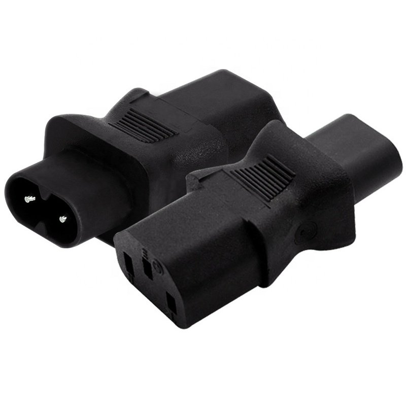 IEC320 C14 to C5 C6 C7 C8 C13 C15 C19 C20 C21 Plug Connector 10A 16A 250V PDU UPS Power Socket Adaptor Black