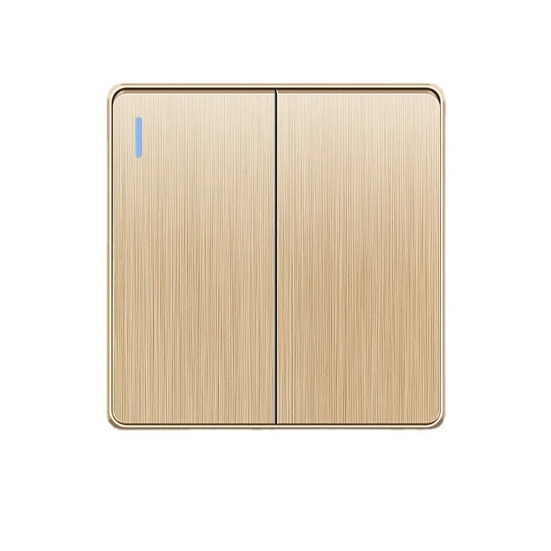 Gold 13A UK Plug USB Wall Power Socket, Universal 10-hole outlet with Switch Electrical wall outlet with usb charger