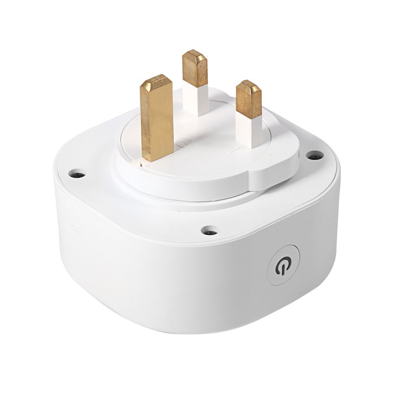 220V Homekit Iot 3 Pin Multi WiFi Smart Wall Plug Socket UK, OEM Design 3-Pin Power Plug with Energy Monitoring