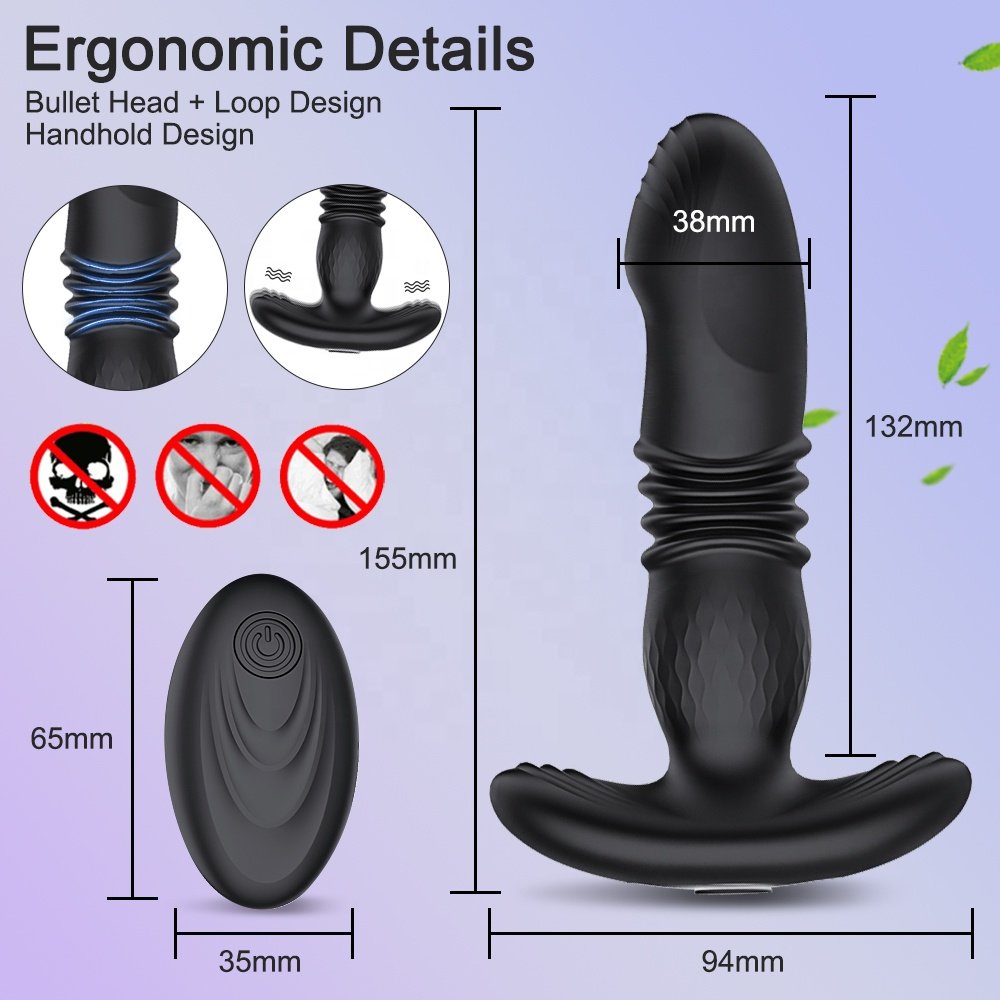 Hot Selling Thrusting Anal Butt Plug Vibrator Sex Toys for Woman Masturbator Man Couple Pleasure Wireless Remote Control