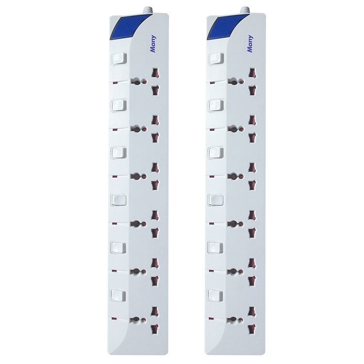 New Trend Many VDE Plug Electrical Outlets Universal Power Strip 6 Outlet Extension Socket switches and sockets