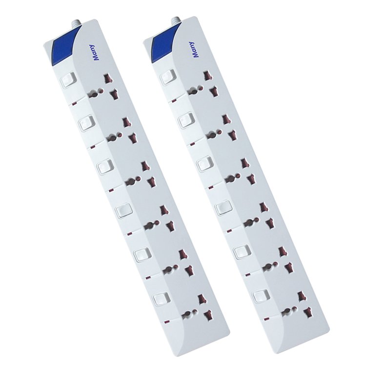 New Trend Many VDE Plug Electrical Outlets Universal Power Strip 6 Outlet Extension Socket switches and sockets