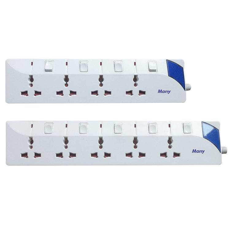 New Trend Many VDE Plug Electrical Outlets Universal Power Strip 6 Outlet Extension Socket switches and sockets