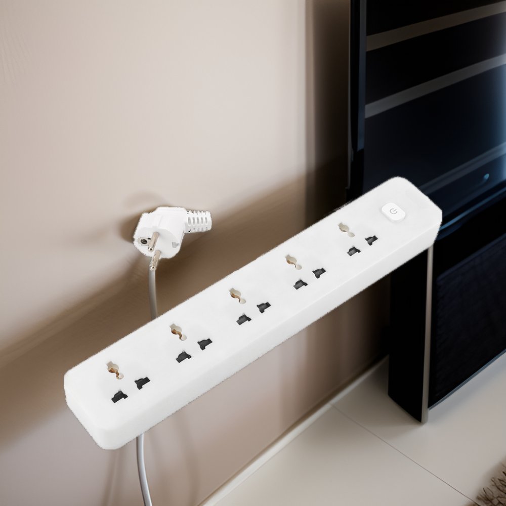 ODM OEM Universal Power Strip with EU/UK/US Plug custom plug copper wire cable PP Extension Socket for Home and Office Use