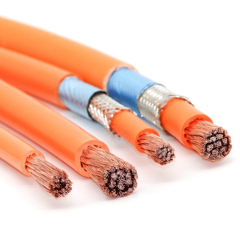1000/1500V Double Insulated HV Plug & Socket heavy duty rubber cable orange color