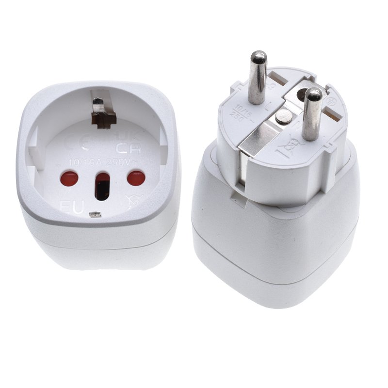 Plug converters from Europe to various countries Germany to Italy Swiss brazil European socket type f to type g converter