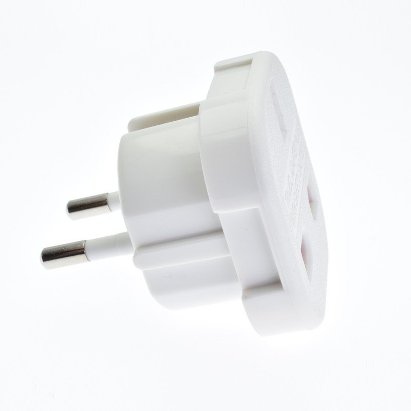 UK to European Plug Adapter 3 Pin to 2 Pin EU Socket Europe France Germany Travel Adaptor