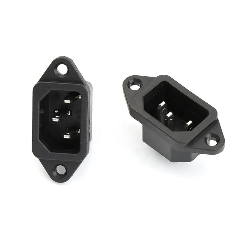 AC04 iec 3 pin plug inlet ac power socket vertical AC power socket outlet receptacle