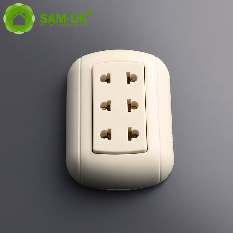 UK Standard waterproof explosion proof flat multi wall embedded hidden antena socket plate plug