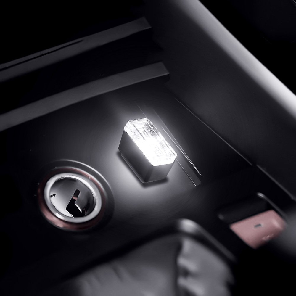 Mini USB LED Atmosphere Lights Car Decorative Lamp Emergency Lighting Universal PC Portable Plug and Play Red/Blue/White