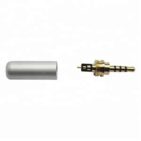 Hot Selling 2.5mm TRRS 4 Poles 5.0D 33.5L 25335 With Housing Gold Plated Male Audio Headphone Plug Connector