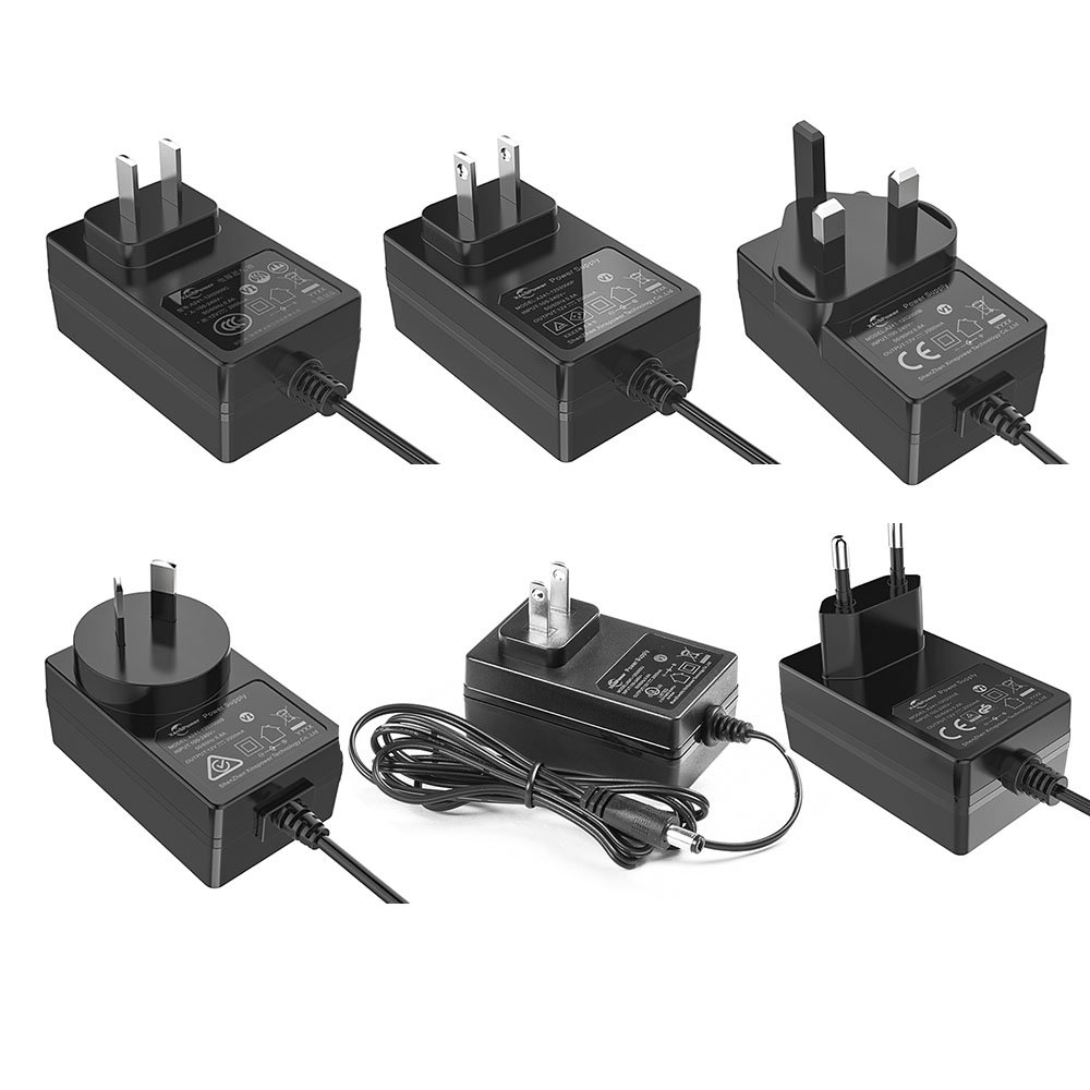 Universal Us Uk Eu Kc Plug Supply Switch 110V 220V To 9V 12V 24V 1A 2A 24W Ac Dc Usb Chargers Wall Mount Power Adapters