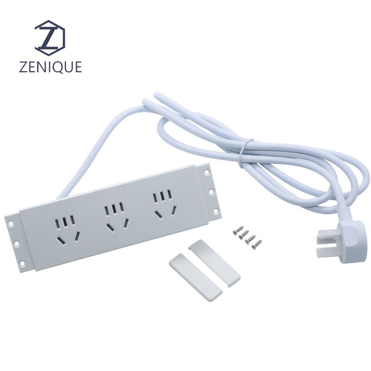 Simple Design 6 ways Embedded Socket Box Office Tabletop Electrical Plug Sockets