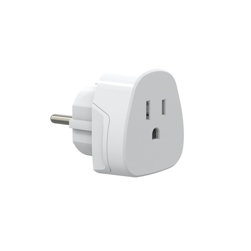 Worldplug UK to European Plug Adapter 3 Pin to 2 Pin EU Socket Europe France Germany Travel Adaptor