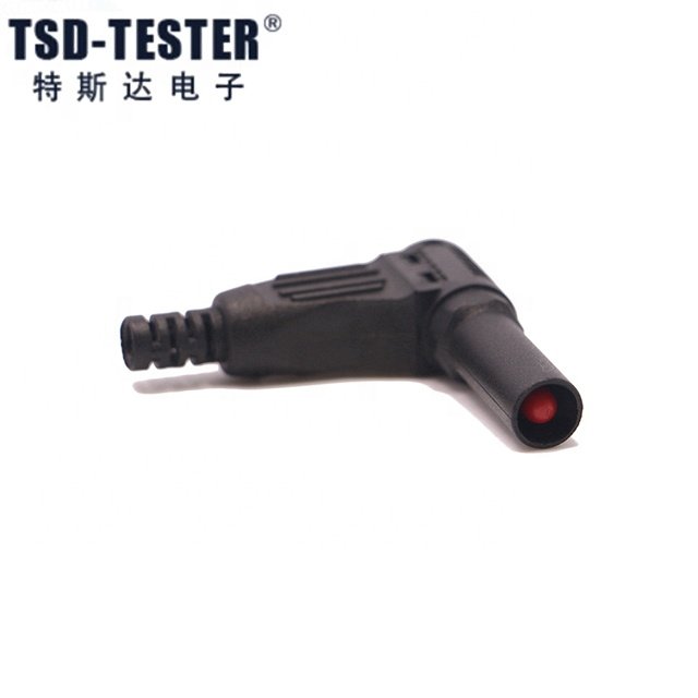4MM stackable right Angled 90 Banana Plug male with thread