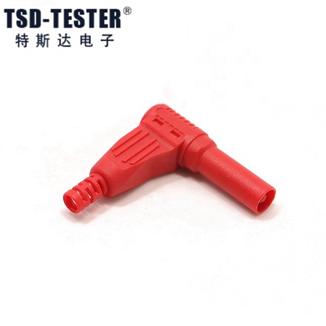 4MM stackable right Angled 90 Banana Plug male with thread