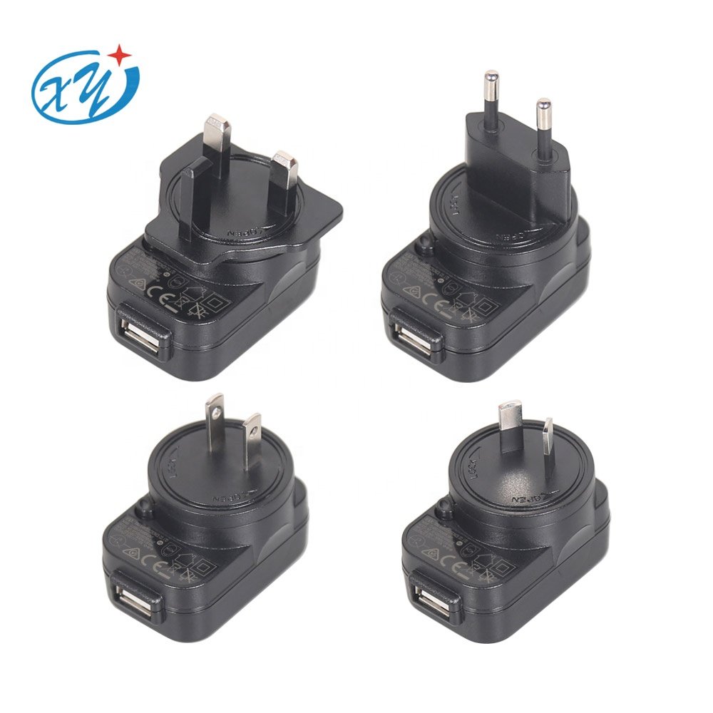 Worldwide certified ac/dc Adapter Interchangeable USB plug in Universal Adapter Plug 5V USB Power Adapter For POS Machine led