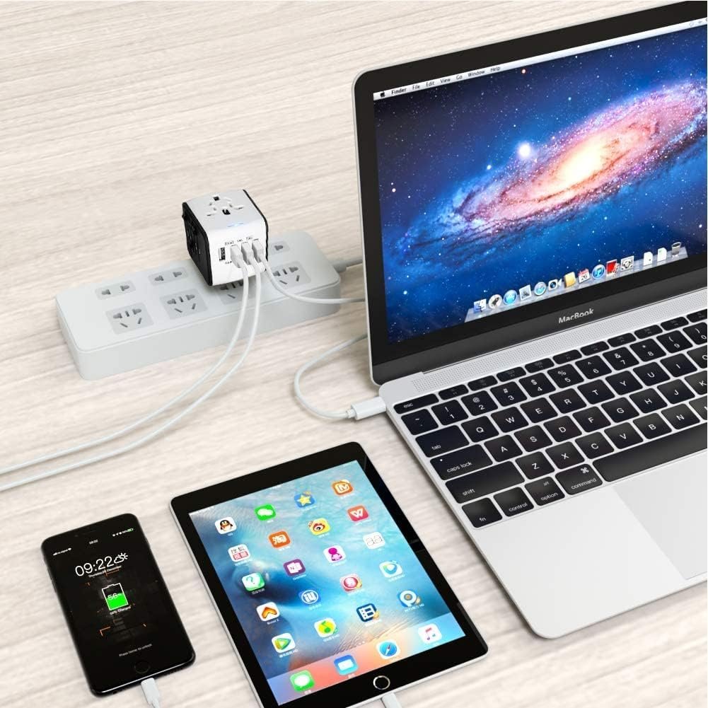 Hot Sell All In One Universal Travel Adapter Plug with USB and Type-C Wall Charger 100-220V to 110V Voltage UK EU US AU