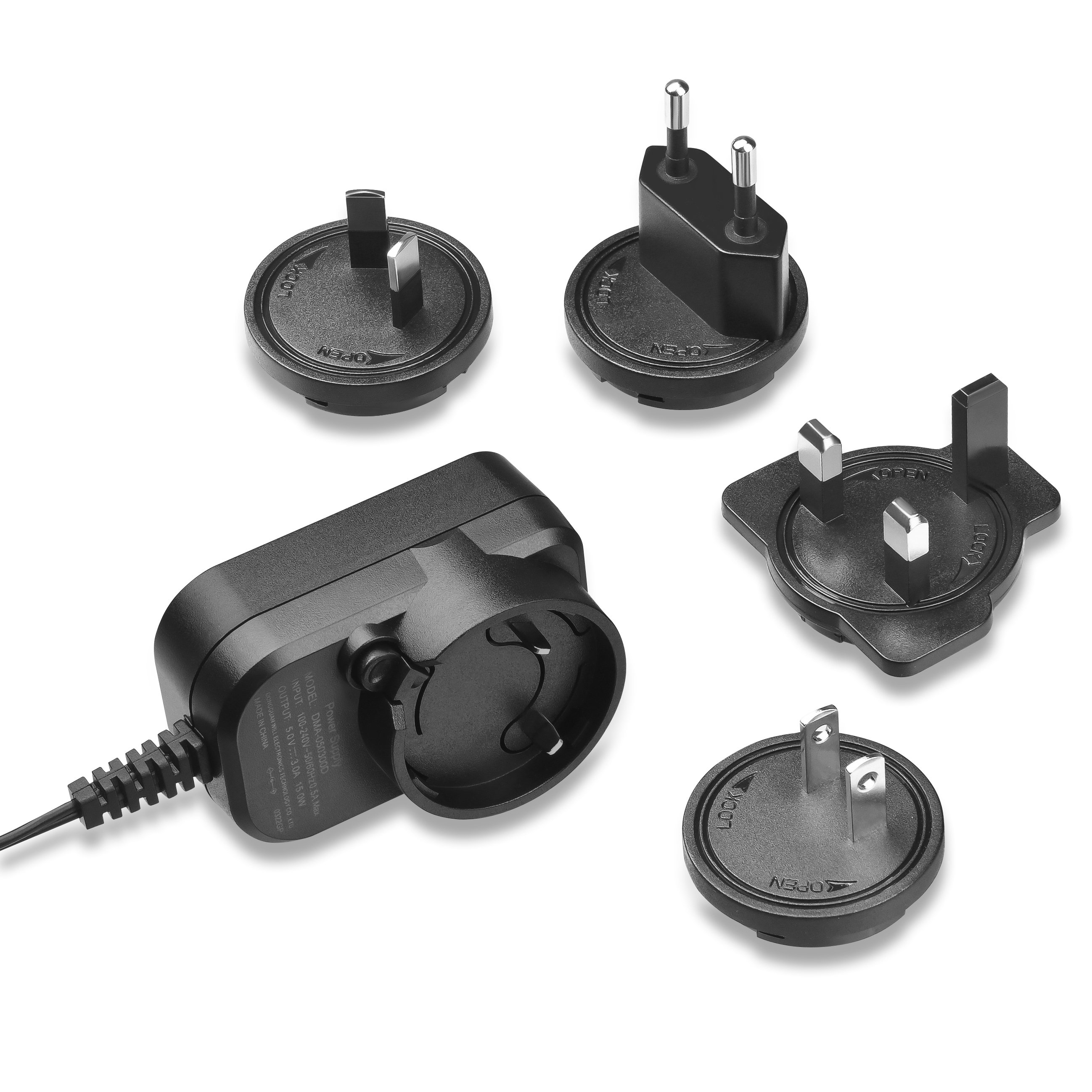 9V 1.5A International Plug Adaptor 12V 15V 18V 24V 0.5A 1A 2A Interchangeable Adaptor 5V 3A Detachable Power Supply