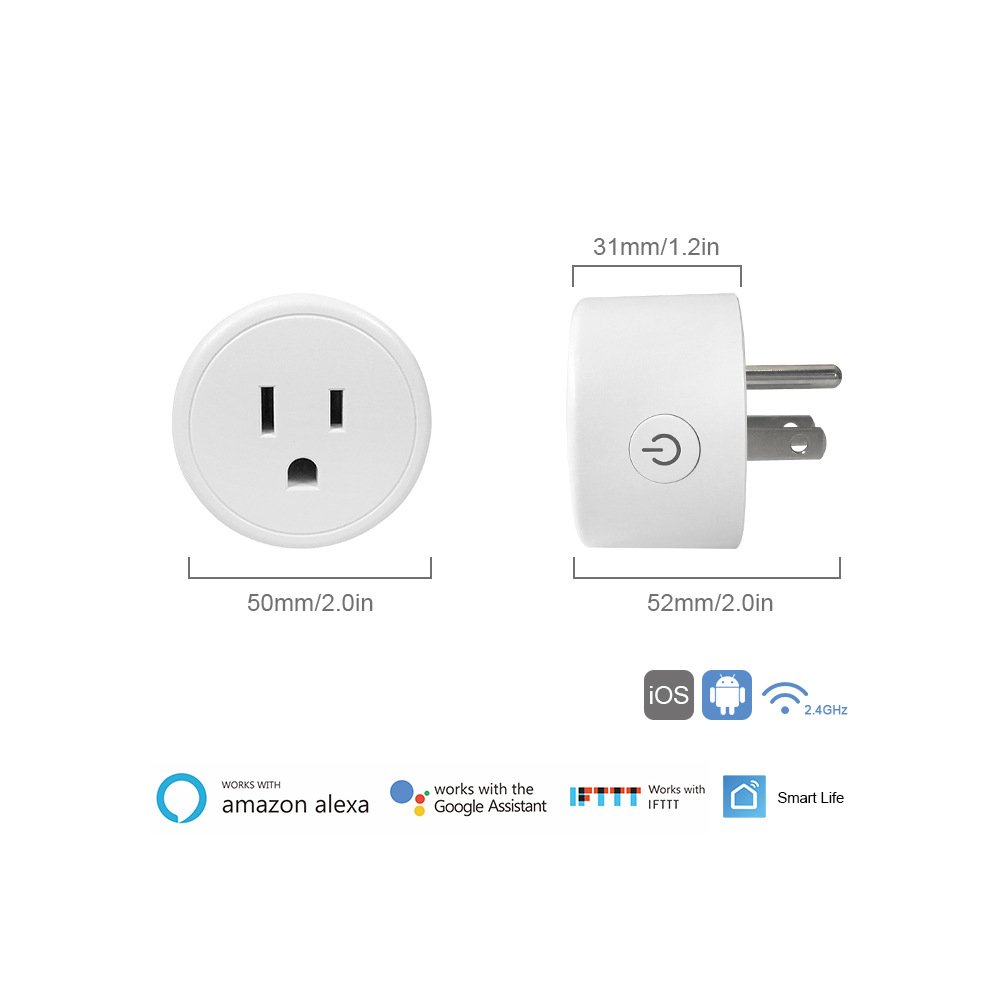Smart Plug 10A 16A US WIFI Plugs & Sockets Tuya Wireless Power Socket Universal Outlet Remote Control by Alexa Google Home