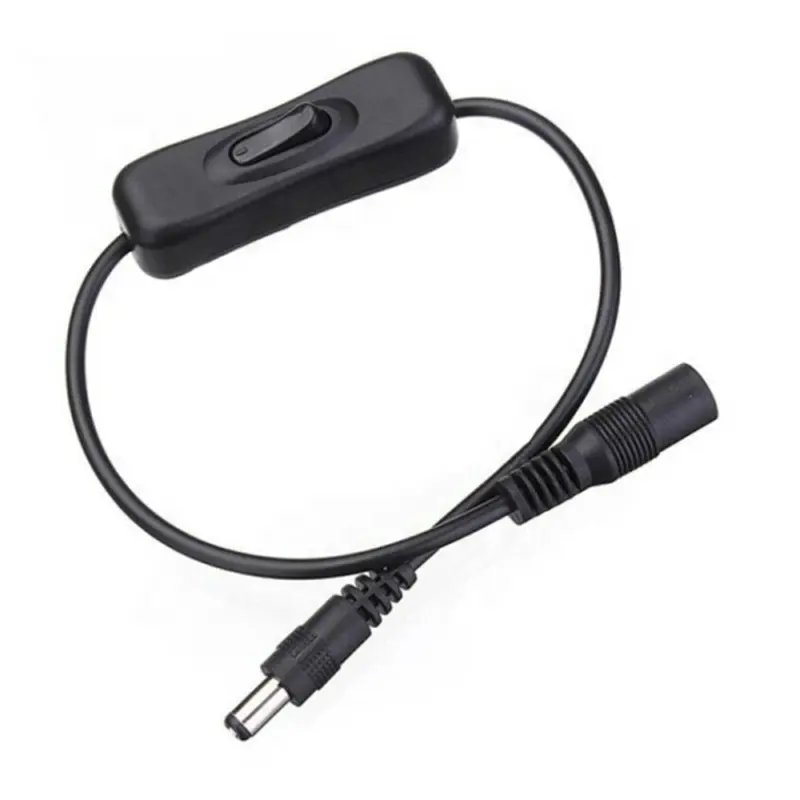 Male/Female Jack DC5.5*2.1 Power Extension Cable On/Off Switch 5521/5525 Connector Plug Adapter PVC Insulated Electronic Cables