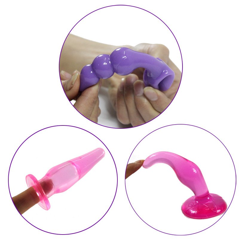 4PCS/Set TPE Anal Plug Sex Toys Anus Balls Anal Plug Butt Expand Insert For Sex