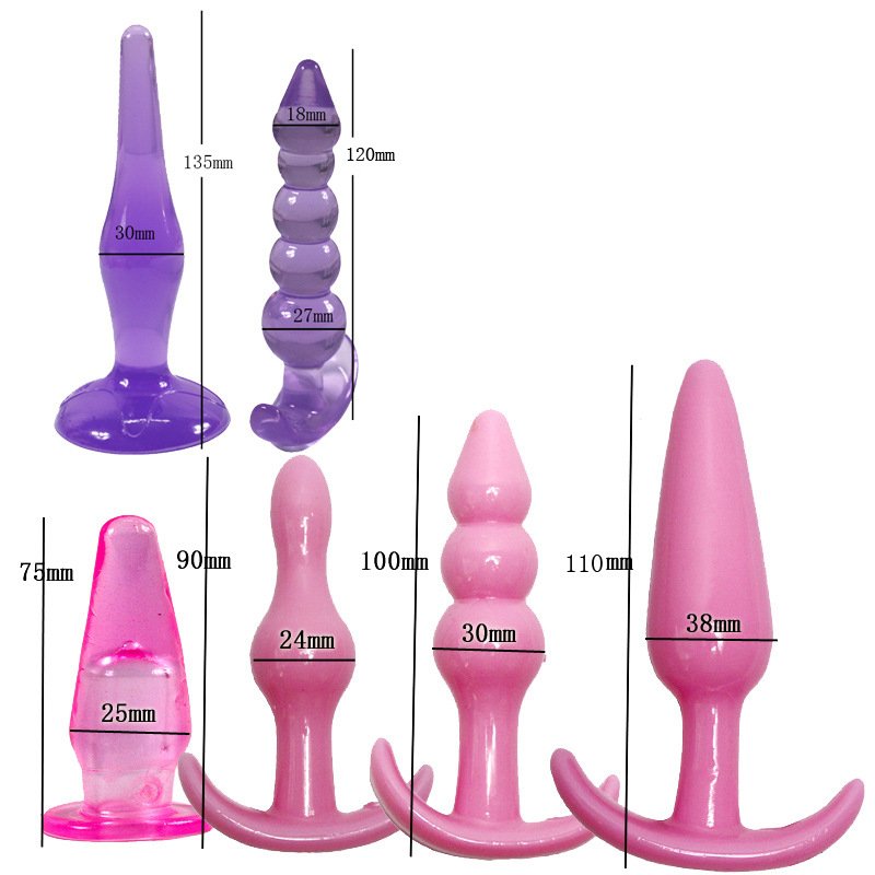 4PCS/Set TPE Anal Plug Sex Toys Anus Balls Anal Plug Butt Expand Insert For Sex