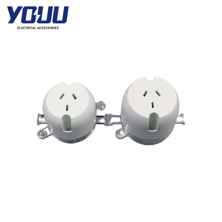YOUU Australian Surface Mounting Saa Approval Single Socket Plug Switch Base 250V 10A