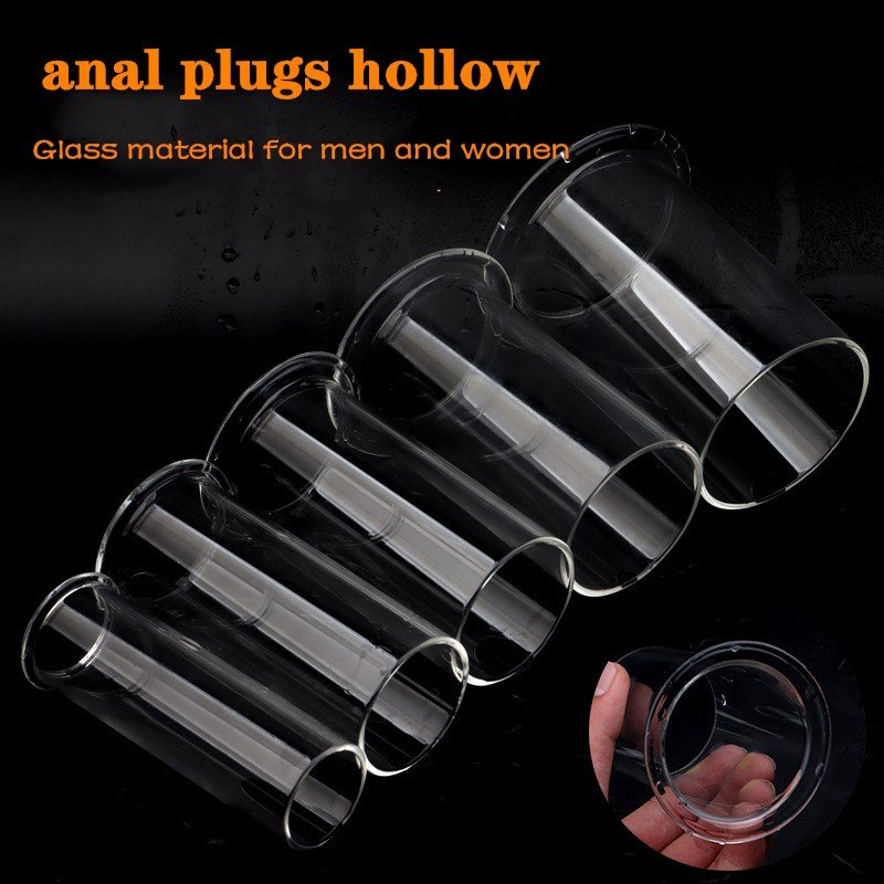 homemade glass anal masturbator for men and women glass stopper fun toy anal plugs hollow dilatador xnxx anal plug