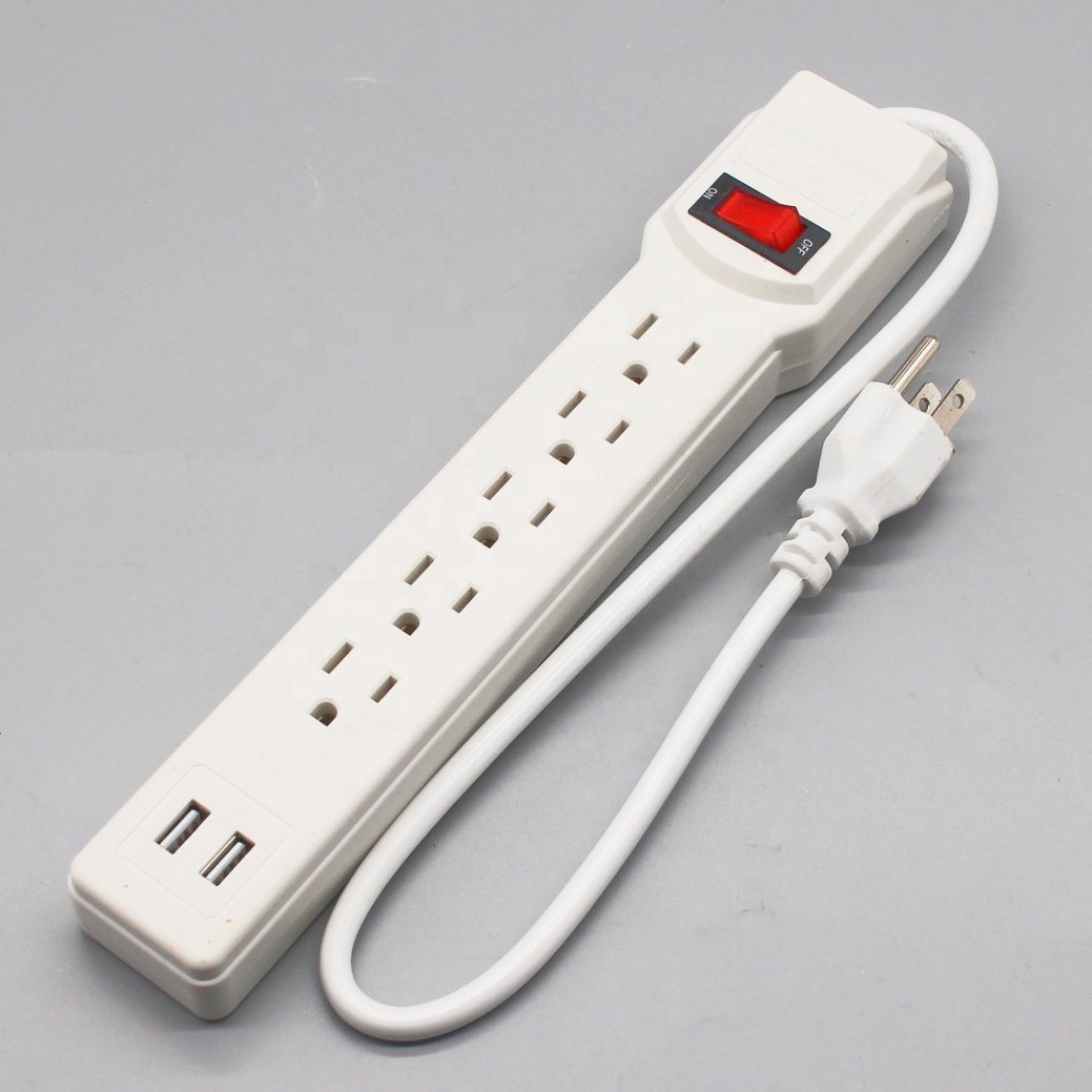 5Gang USB American plug Board USA Standard 16A Extension Socket