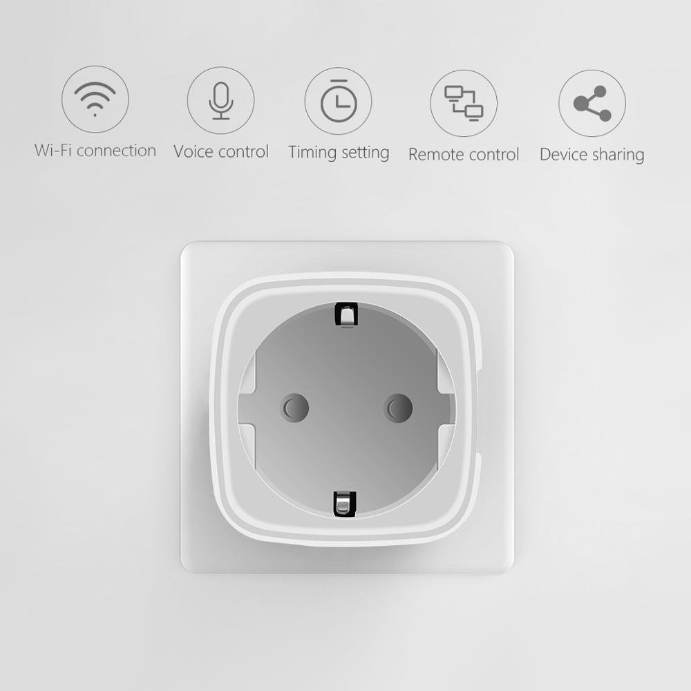 Tuya/ Homekit Smart Socket EU Plug 16A WiFi Wall Outlet Network Electric Sockets Smart Home Siri/ Alexa and Google Home