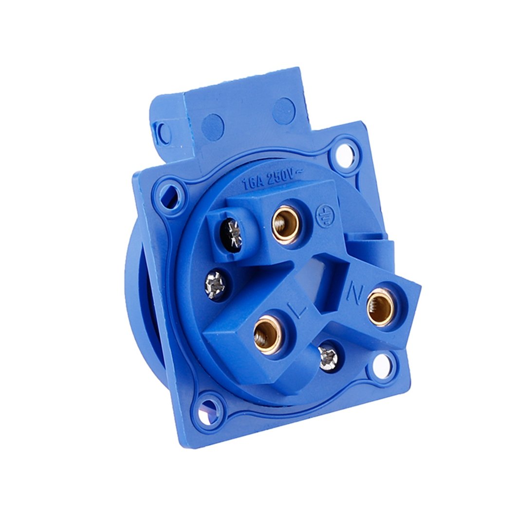 IP54 Three Poles Industrial Socket 220V -250V Switches 3Pins 16A Female Plug With Waterproof Cover