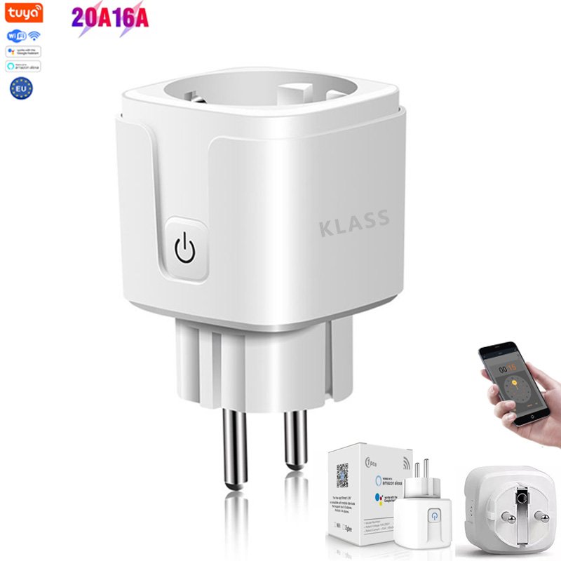 Smart Socket & Plug,Zigbee 3.0 Compatible with Google Home Alexa Tuya, 16A Power Monitoring Timing Smart Plug